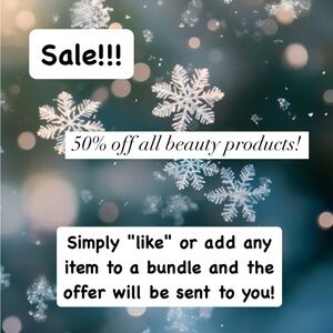 50% All beauty products SALE! ❄️